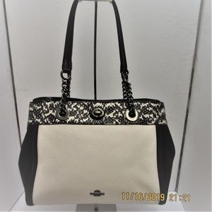 Coach carryall Edie colorblock satchel